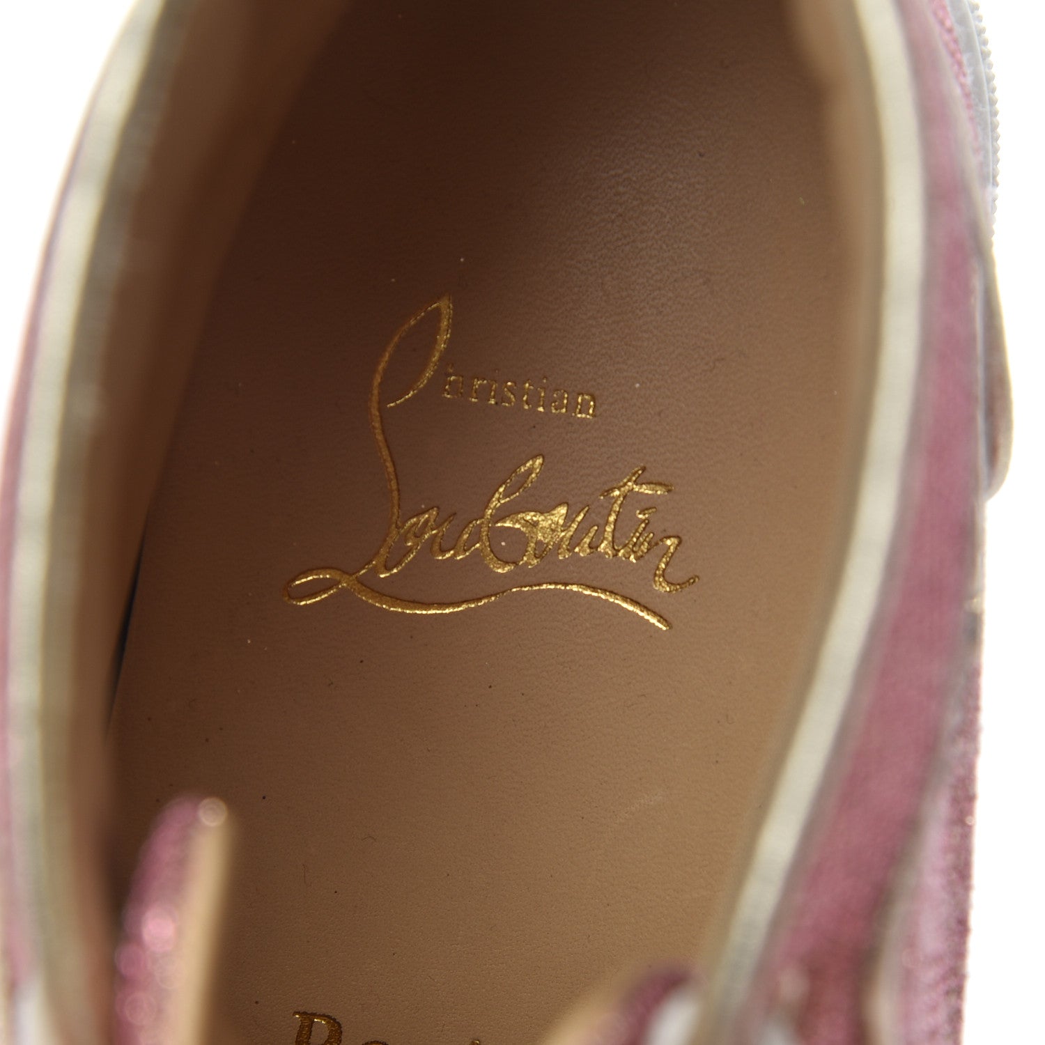Christian Louboutin Glitter Womens Bip Bip Orlato Flat Sneakers 35.5 Poudre 6 of 15