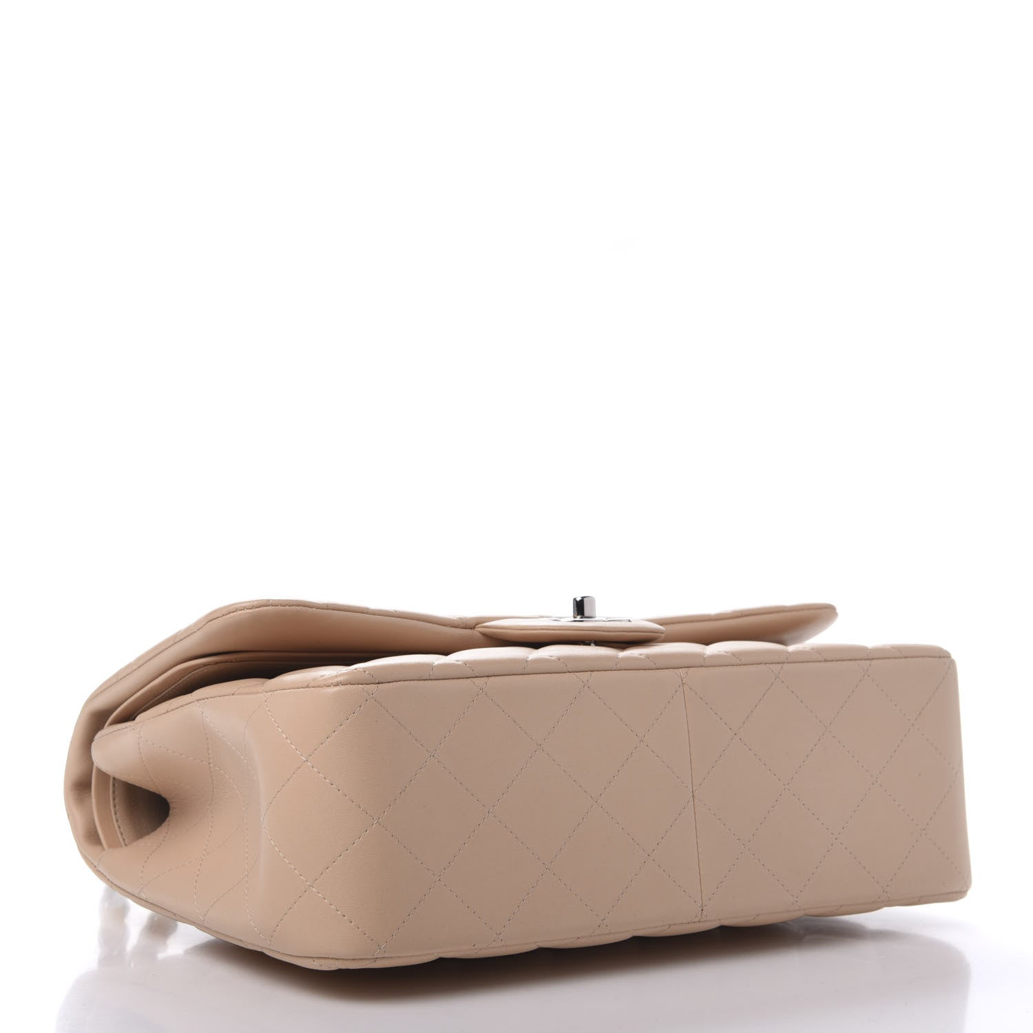 Chanel Lambskin Quilted Jumbo Double Flap Beige 5 of 12