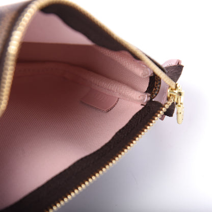 Louis Vuitton Damier Ebene 2020 Christmas Animation Big Wheel Mini Pochette Accessories Rose Ballerine 5 of 10