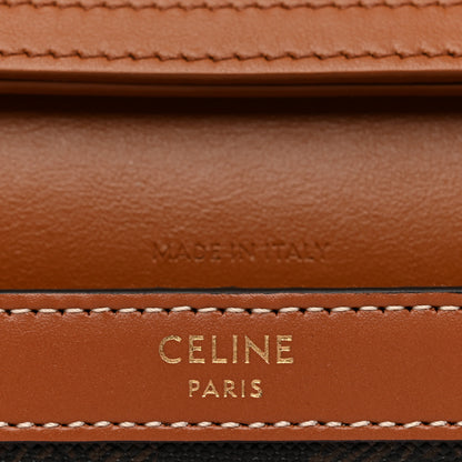 Celine Triomphe Canvas Calfskin Margo Wallet on Chain Tan 6 of 13