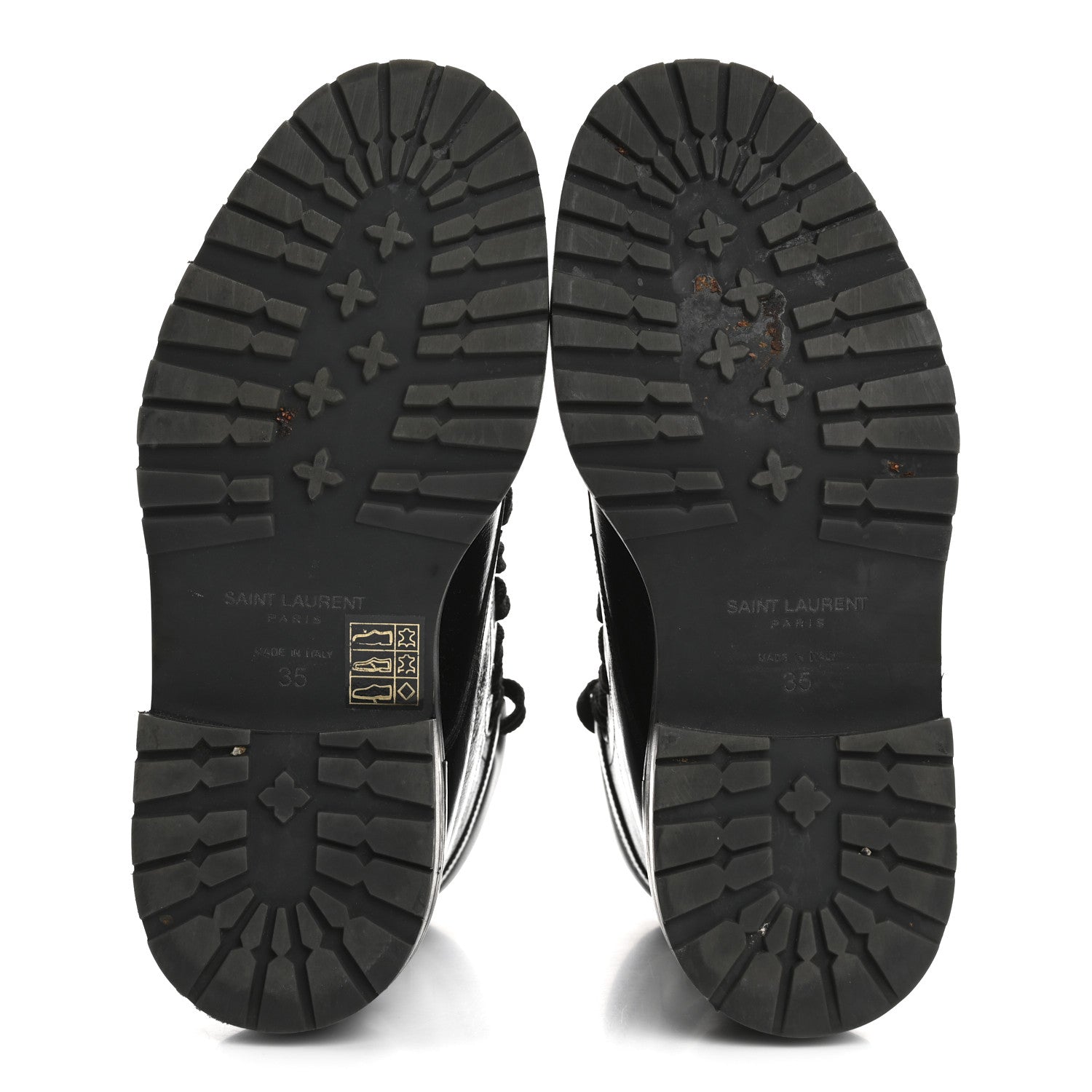 Saint Laurent Calfskin William Double-Laced Boot 35 Black 6 of 14