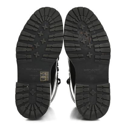 Saint Laurent Calfskin William Double-Laced Boot 35 Black 6 of 14