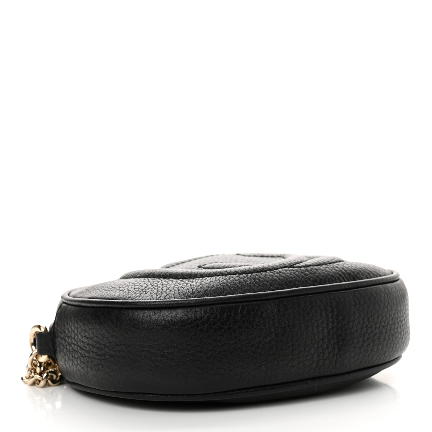 Pebbled Calfskin Mini Soho Chain Bag Black