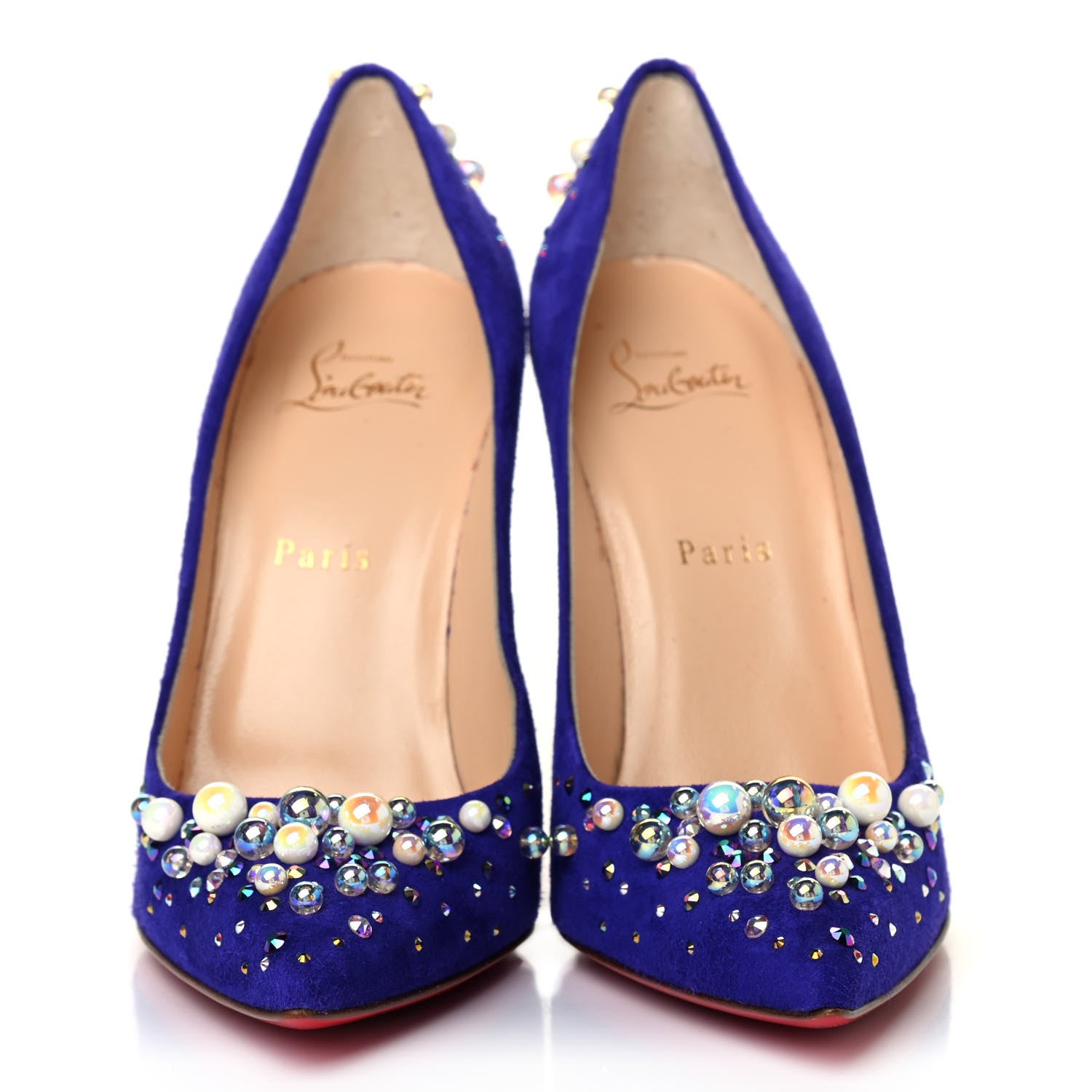 Christian Louboutin Veau Velours Candidate 100 Pumps 39 Purple Pop 2 of 4