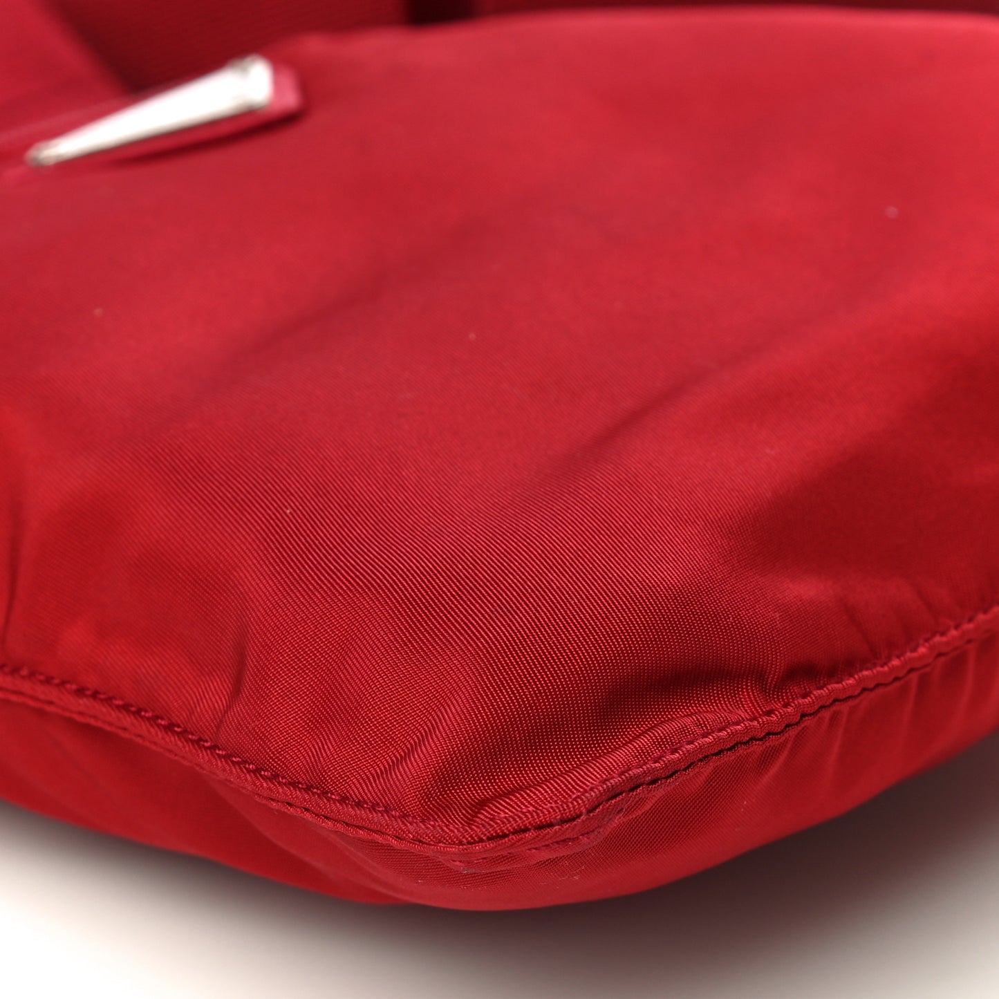 Nylon Small Flat Messenger Bag Cherry