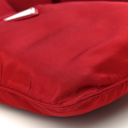 Prada Nylon Small Flat Messenger Bag Cherry 8 of 9