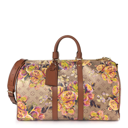 Louis Vuitton Metallic Monogram LV Garden Keepall Bandouliere 45 Gold 1 of 7