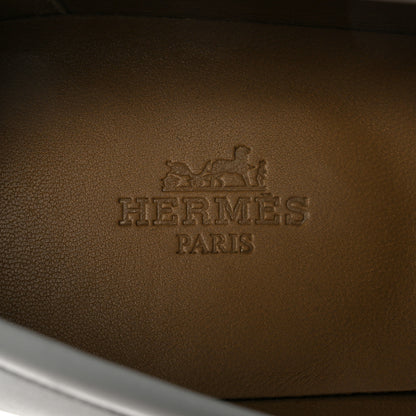 Hermes Calfskin Womens Royal Loafers 39 White 6 of 9