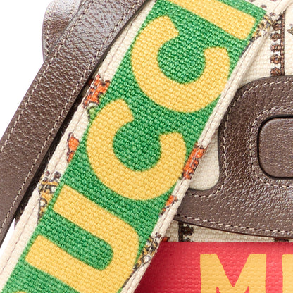 Gucci Canvas Calfskin 100 Centennial Music Medium Bamboo 1947 Top Handle Bag Multicolor 10 of 12