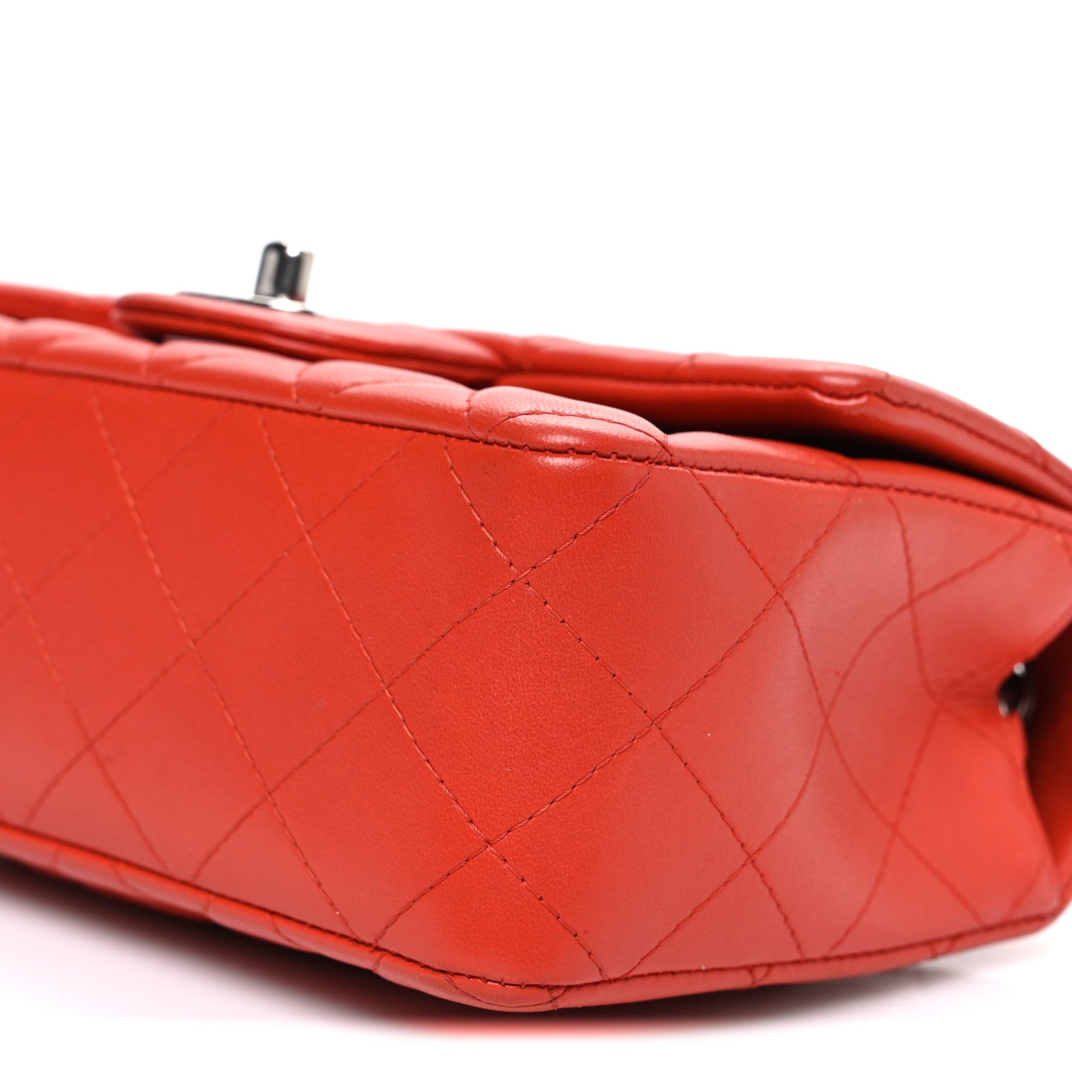 Chanel Lambskin Quilted Mini Rectangular Flap Red 10 of 10
