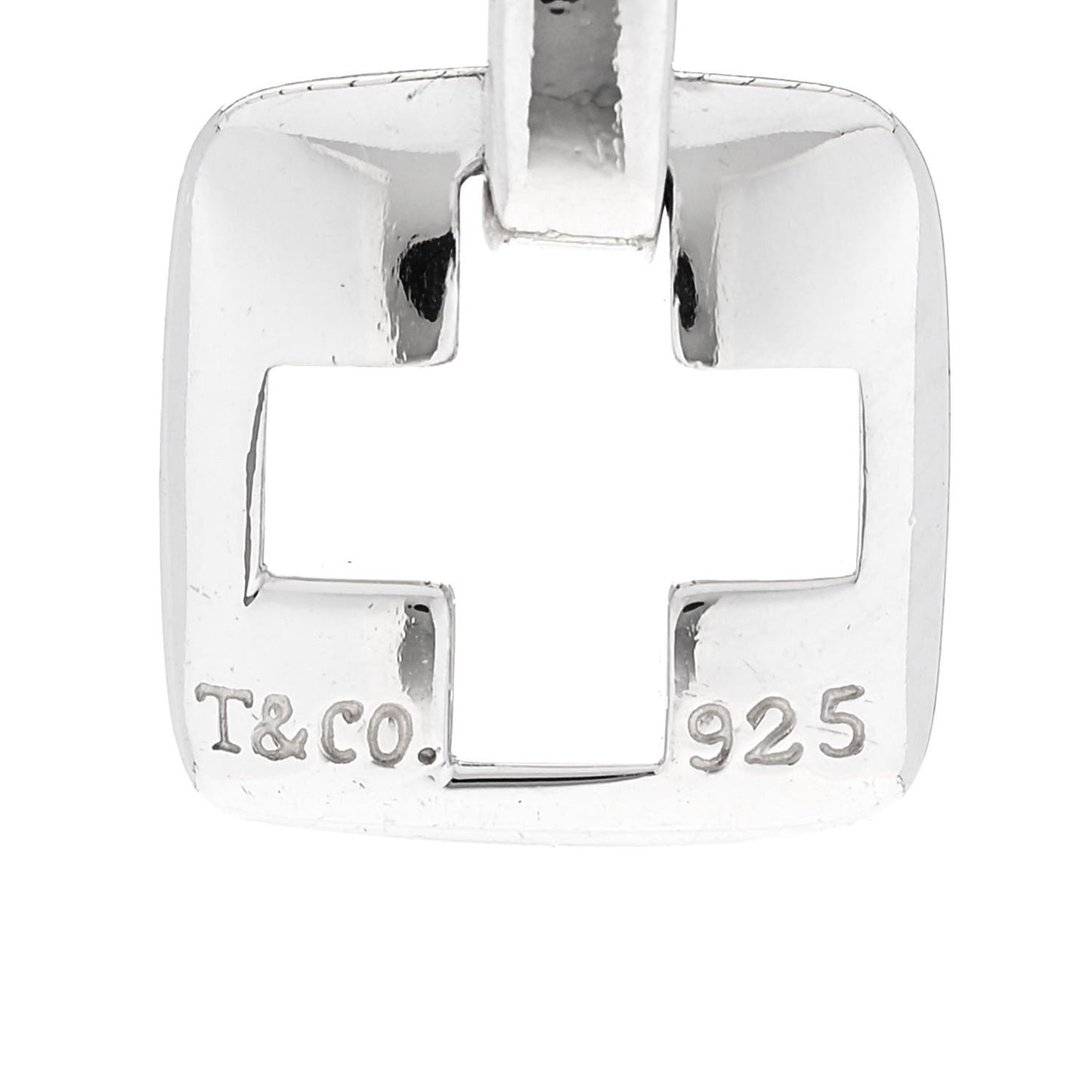 Sterling Silver Cross Cutout Pendant Necklace