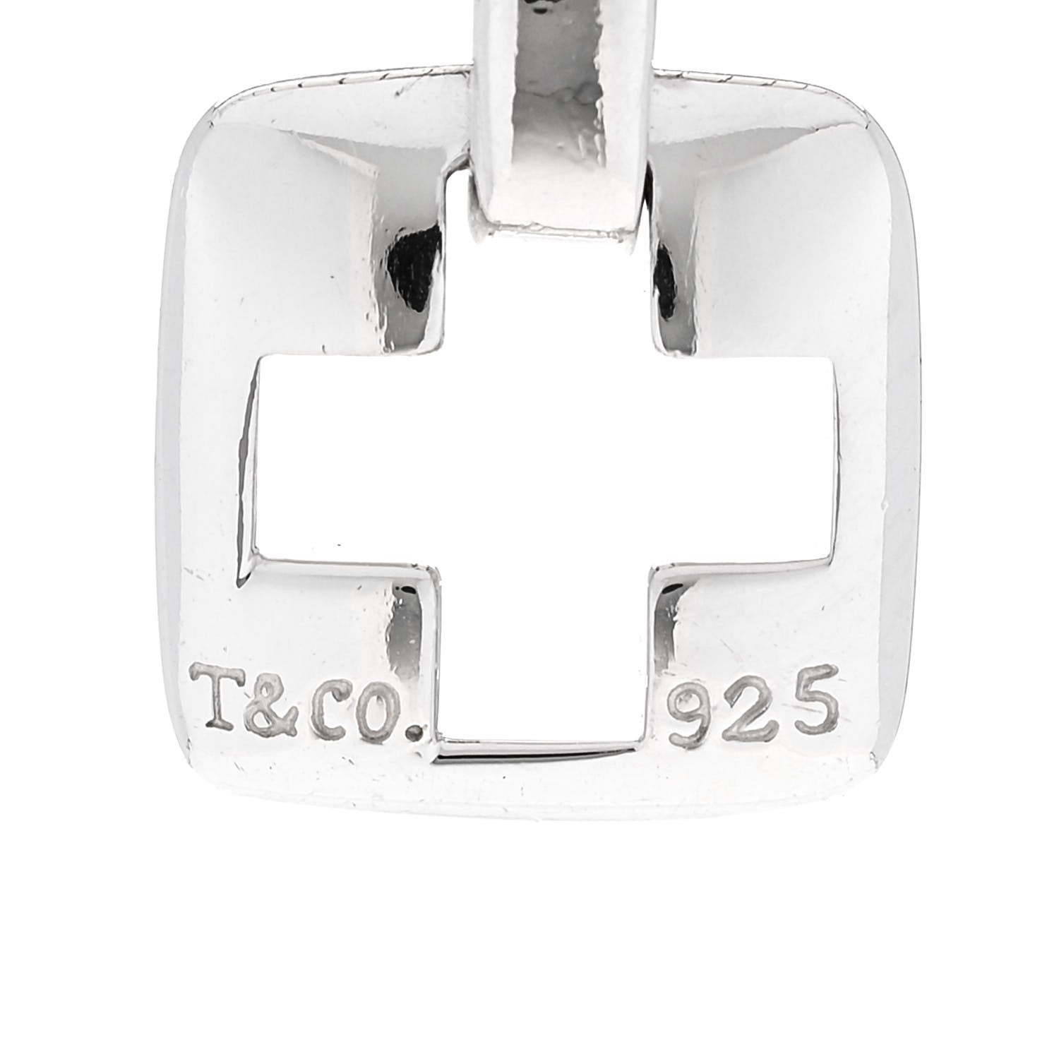 Tiffany Sterling Silver Cross Cutout Pendant Necklace 5 of 5