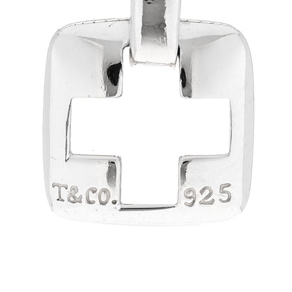 Tiffany Sterling Silver Cross Cutout Pendant Necklace 5 of 5