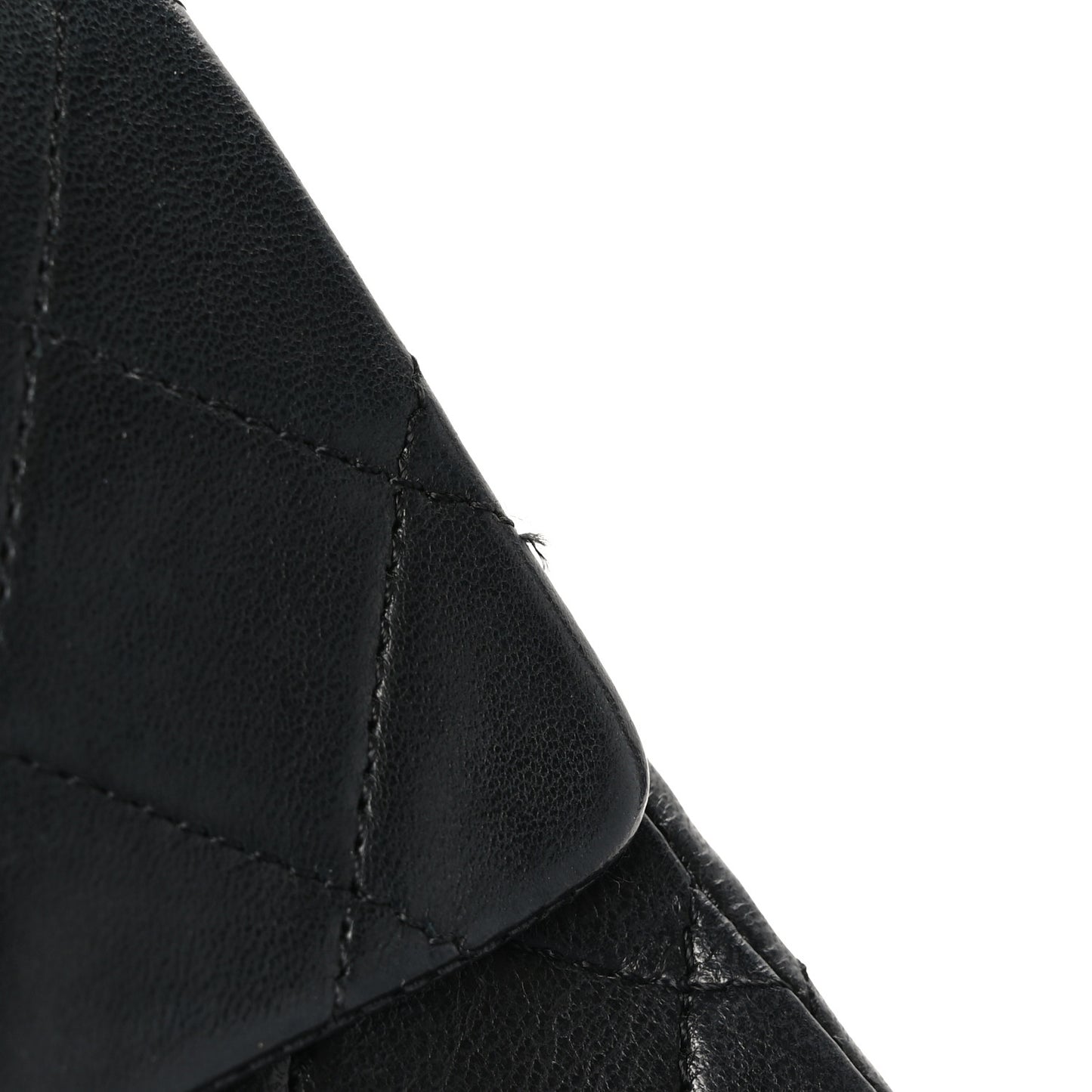 Lambskin Quilted Mini Square Flap Black