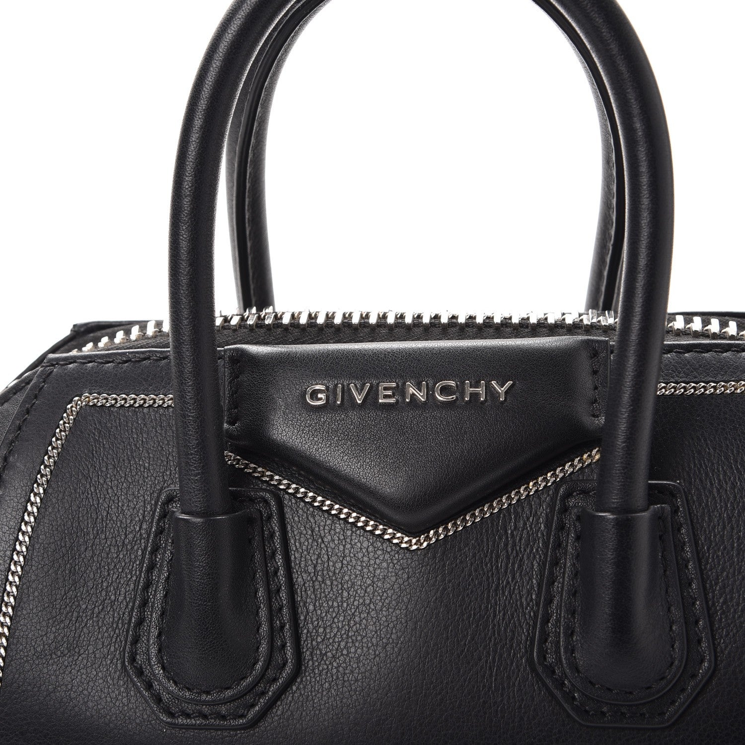 Givenchy Calfskin Chain Detail Mini Antigona Black 8 of 8