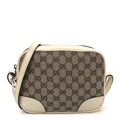 Gucci Monogram Dollar Calfskin Mini Bree Messenger Bag Beige Ebony Avoire 1 of 12