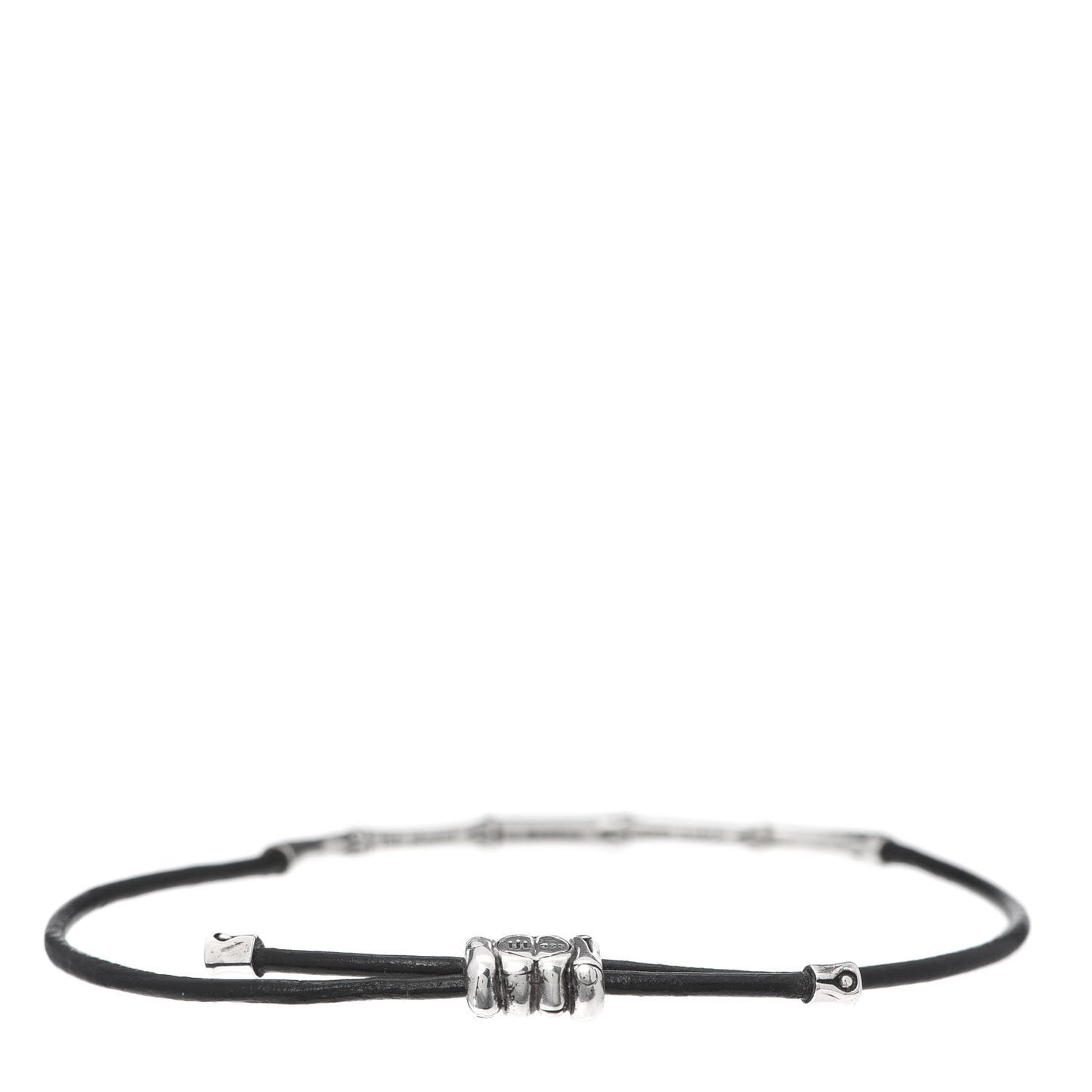 Sterling Silver Bamboo Cord Slide Bracelet