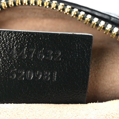 Gucci Monogram Matelasse Diagonal Small GG Marmont Chain Shoulder Bag Beige Black 7 of 11