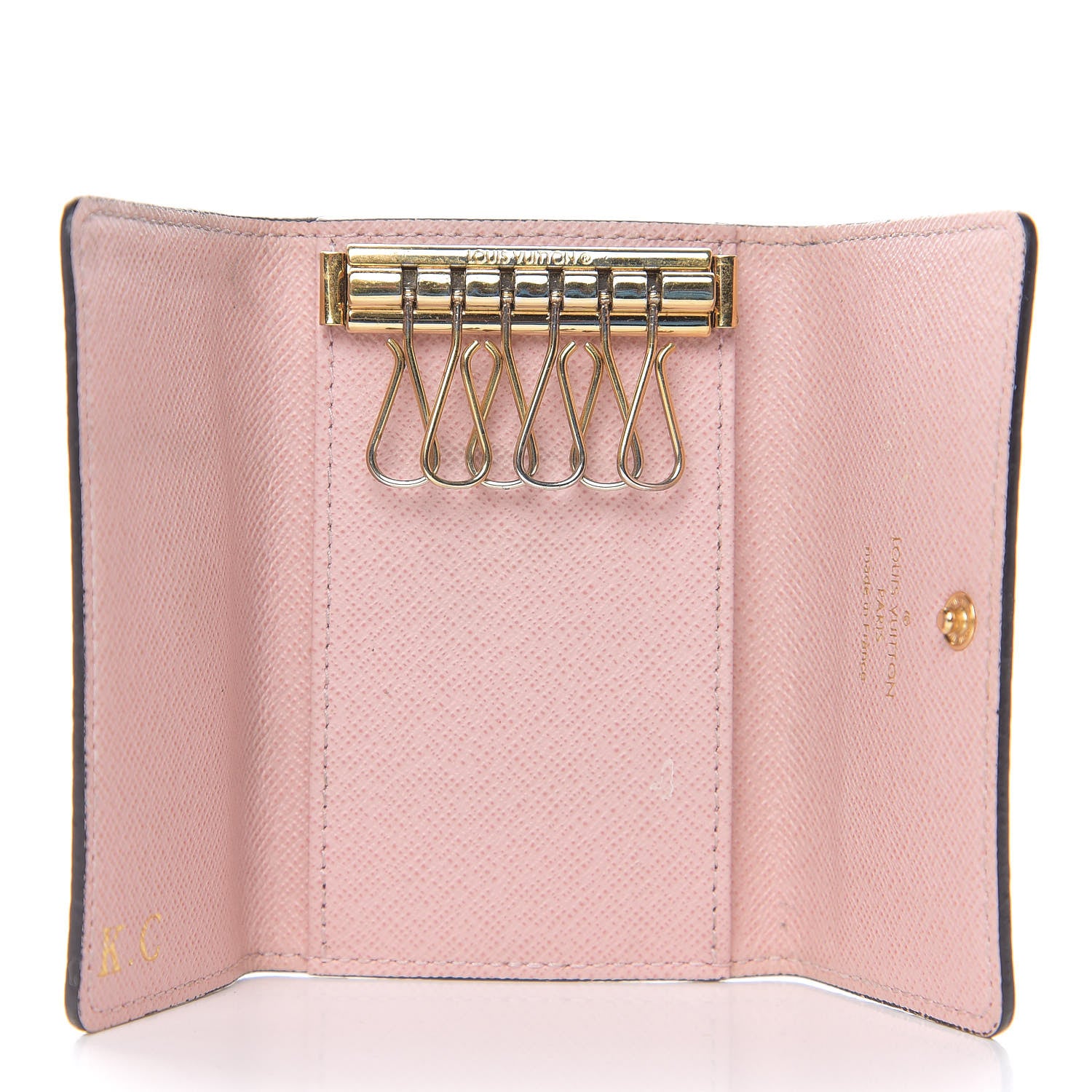 Louis Vuitton Damier Ebene Multicles 6 Key Holder Rose Ballerine 4 of 9