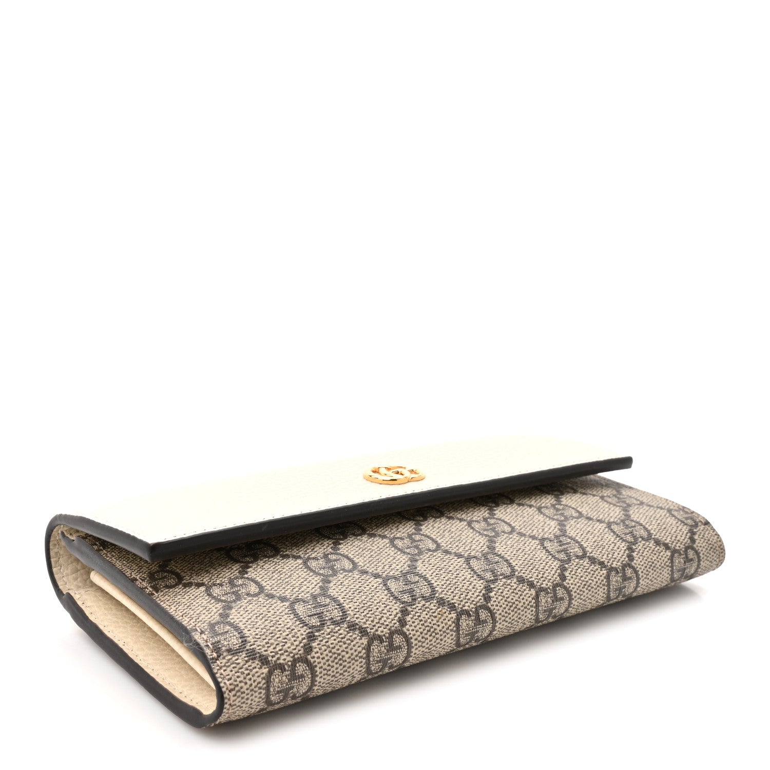 Gucci Dollar Calfskin GG Supreme Monogram GG Marmont Continental Wallet Mystic White Beige Ebony 4 of 9