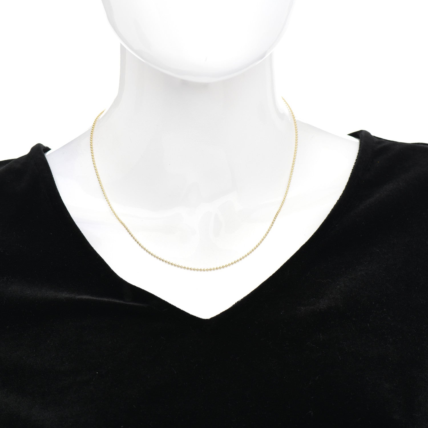 Temple St. Clair 18K Yellow Gold Ball Chain Necklace 18" 2 of 4