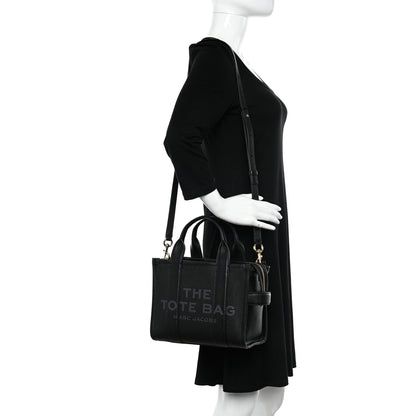 Marc Jacobs Grained Calfskin Small The Tote Bag Black 2 of 11