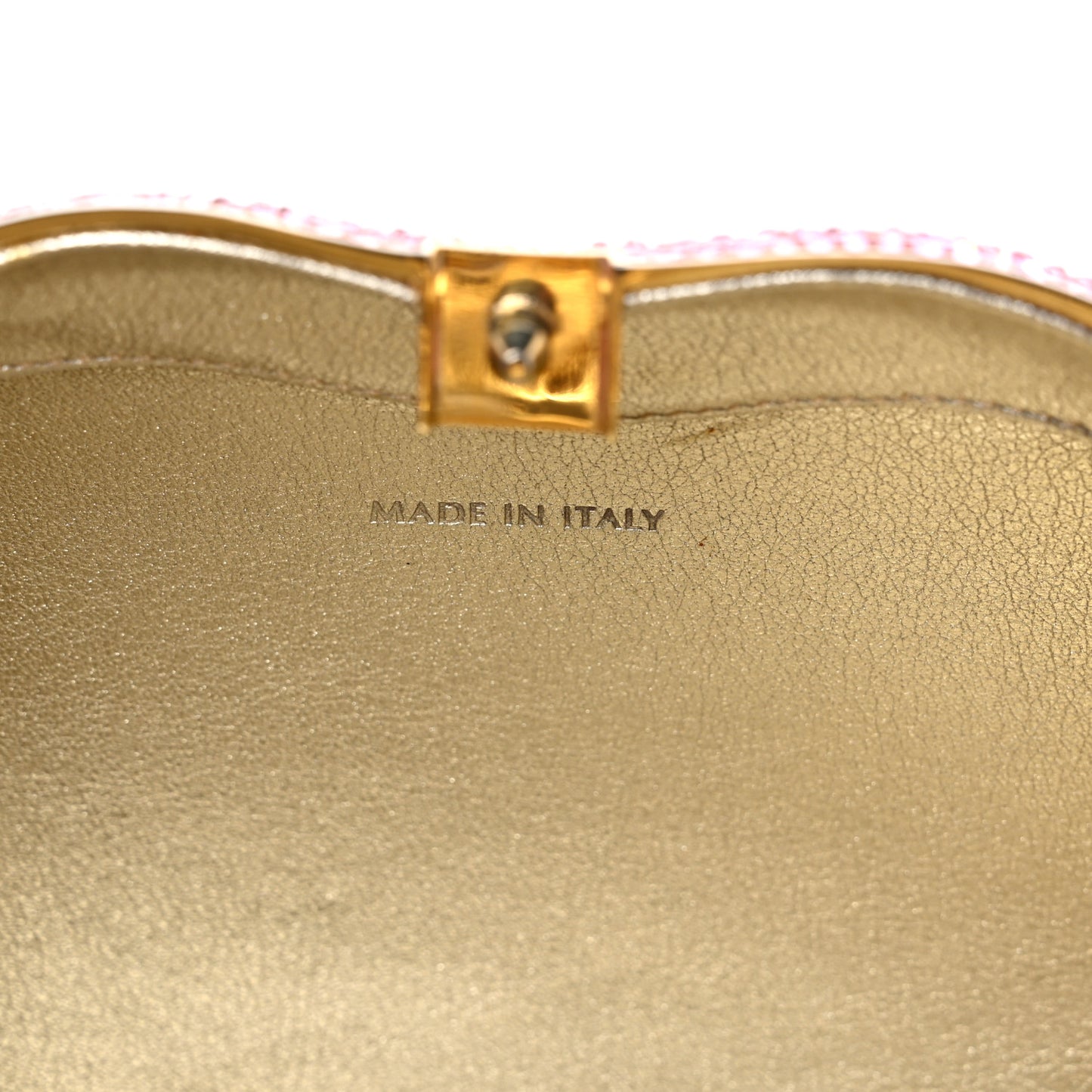 Swarovski Crystal Minaudiere Clutch Pink Gold