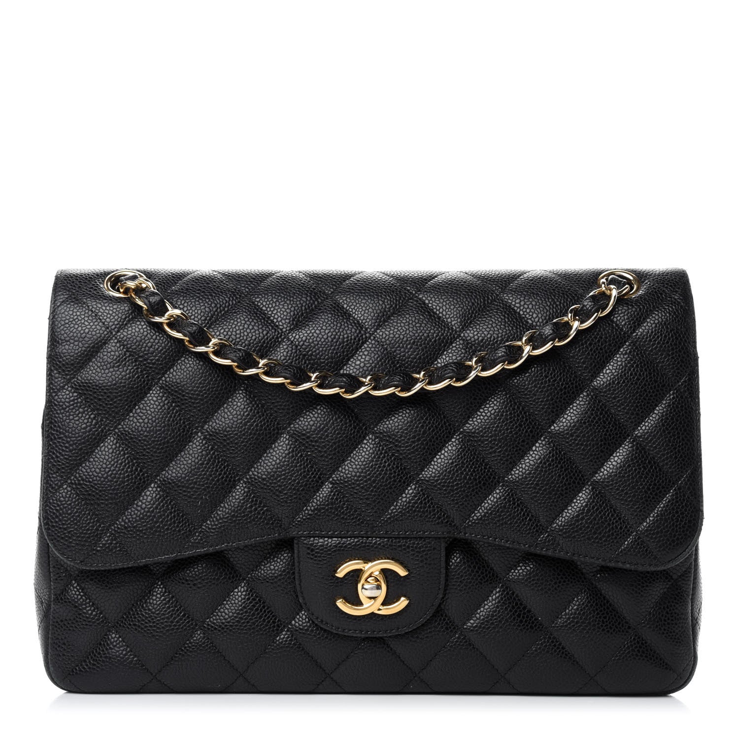 Chanel Caviar Quilted Jumbo Double Flap Black 1 of 21