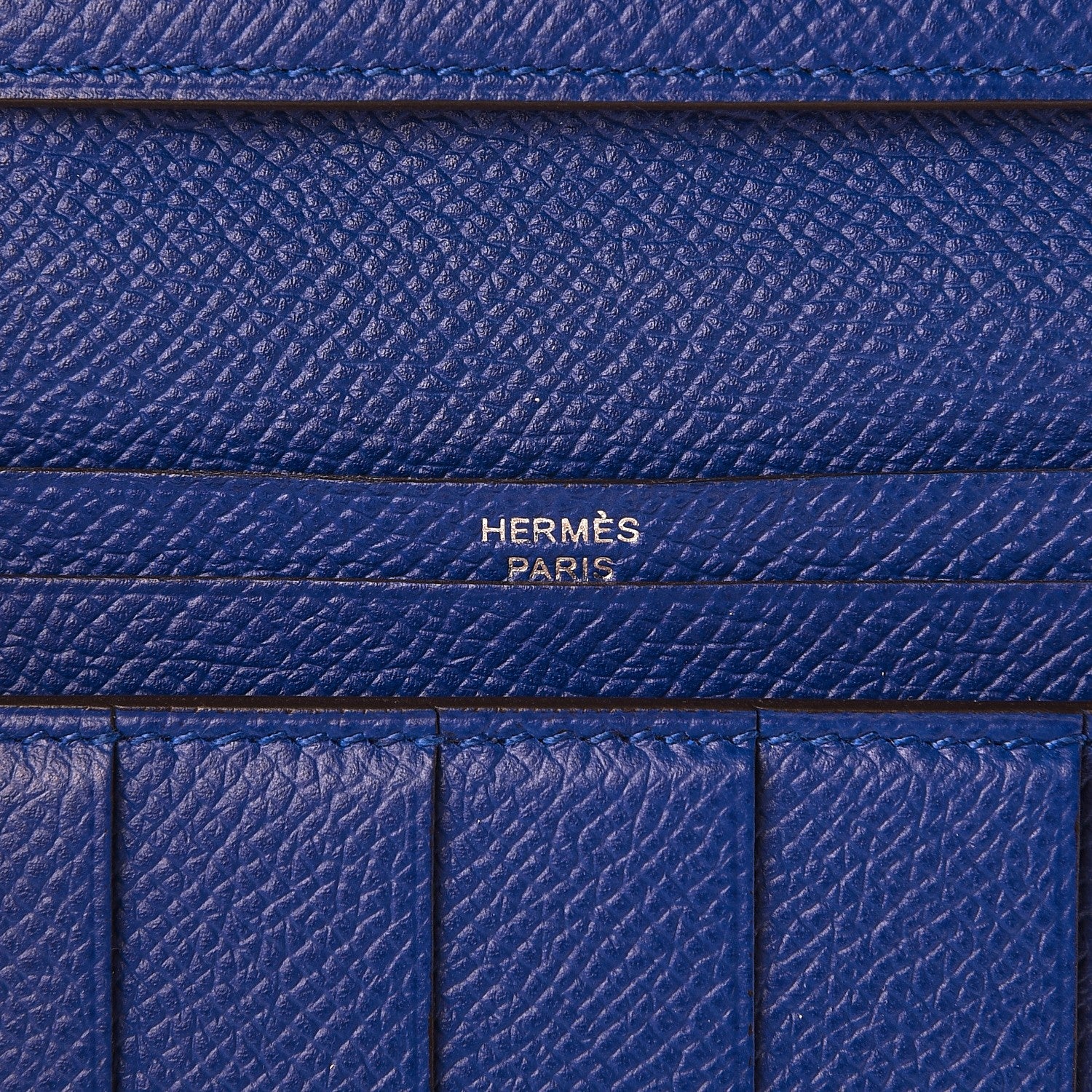Hermes Epsom Bearn Gusset Wallet Bleu Electrique 6 of 10