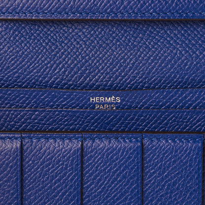 Hermes Epsom Bearn Gusset Wallet Bleu Electrique 6 of 10