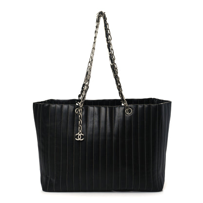 Chanel Lambskin Vertical Quilted Large Mademoiselle Tote Black 1 of 11