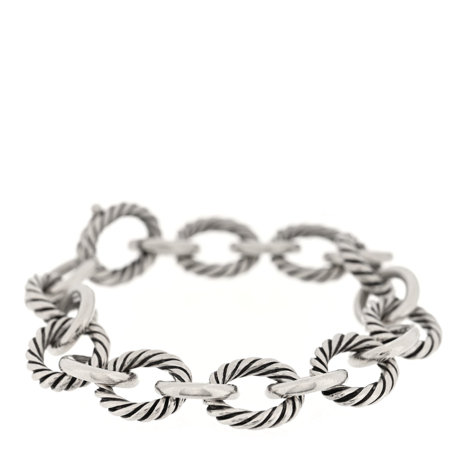 David Yurman Sterling Silver 12mm Large Oval Link Bracelet 1 of 3