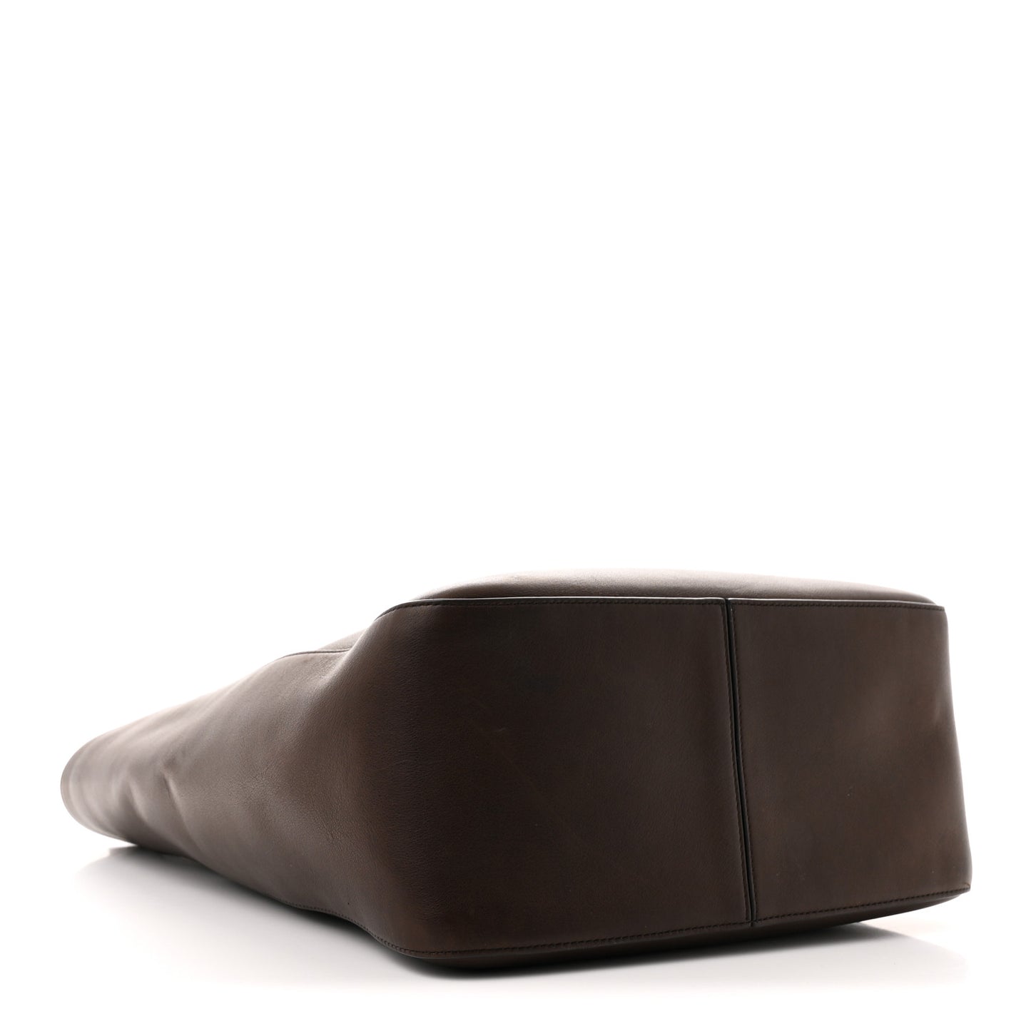 Calfskin Tall Day Luxe Tote Deep Brown