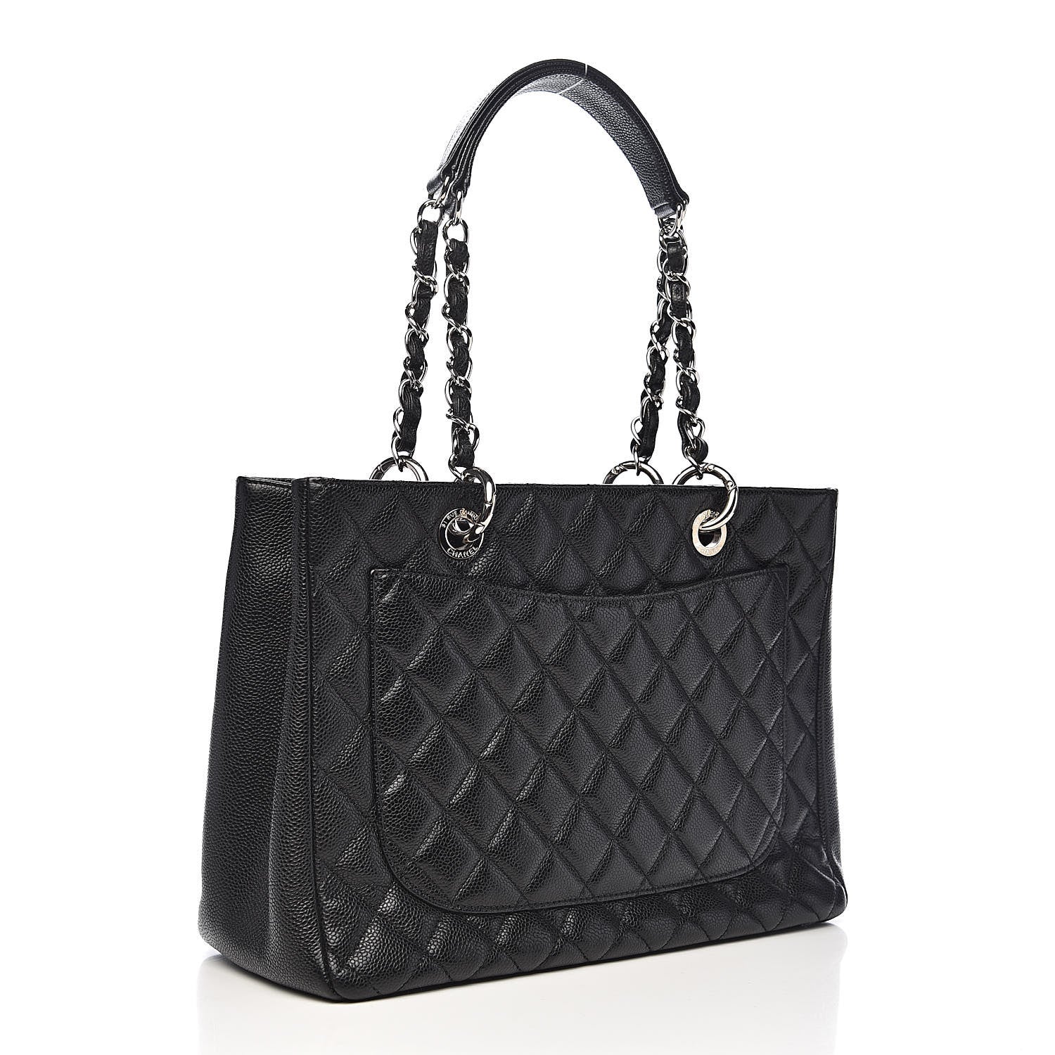 Chanel Caviar Quilted Grand Shopping Tote GST Black 3 of 10
