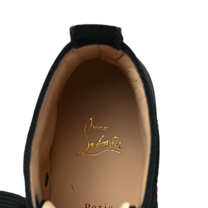 Christian Louboutin Crystal Veau Velours Womens Louis Orlato Flat Sneakers 39.5 Black 7 of 7