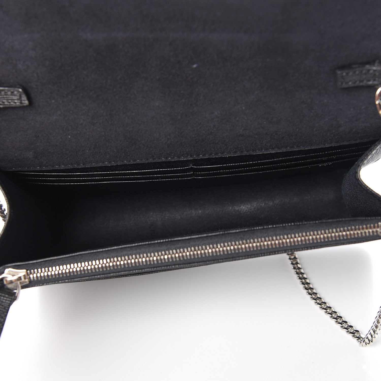 Fendi Vitello Elite Mink Fur Studded Karlito Tube Wallet on Chain Black 5 of 10