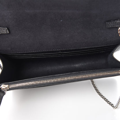 Fendi Vitello Elite Mink Fur Studded Karlito Tube Wallet on Chain Black 5 of 10