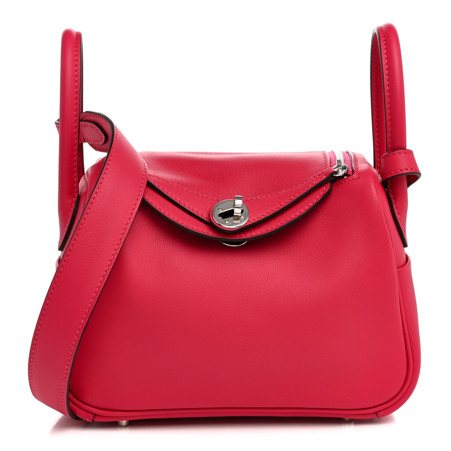 Hermes Swift Verso Mini Lindy 20 Framboise Rouge Sellier 1 of 11