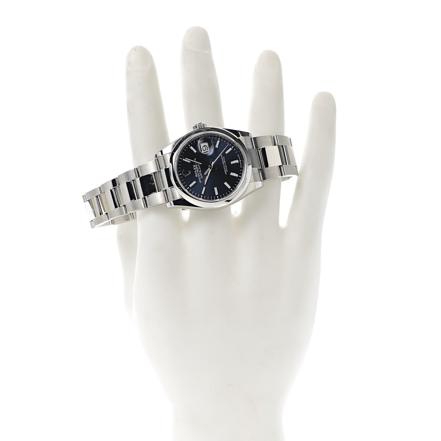 Stainless Steel 36mm Oyster Perpetual Datejust Watch Bright Blue 126200