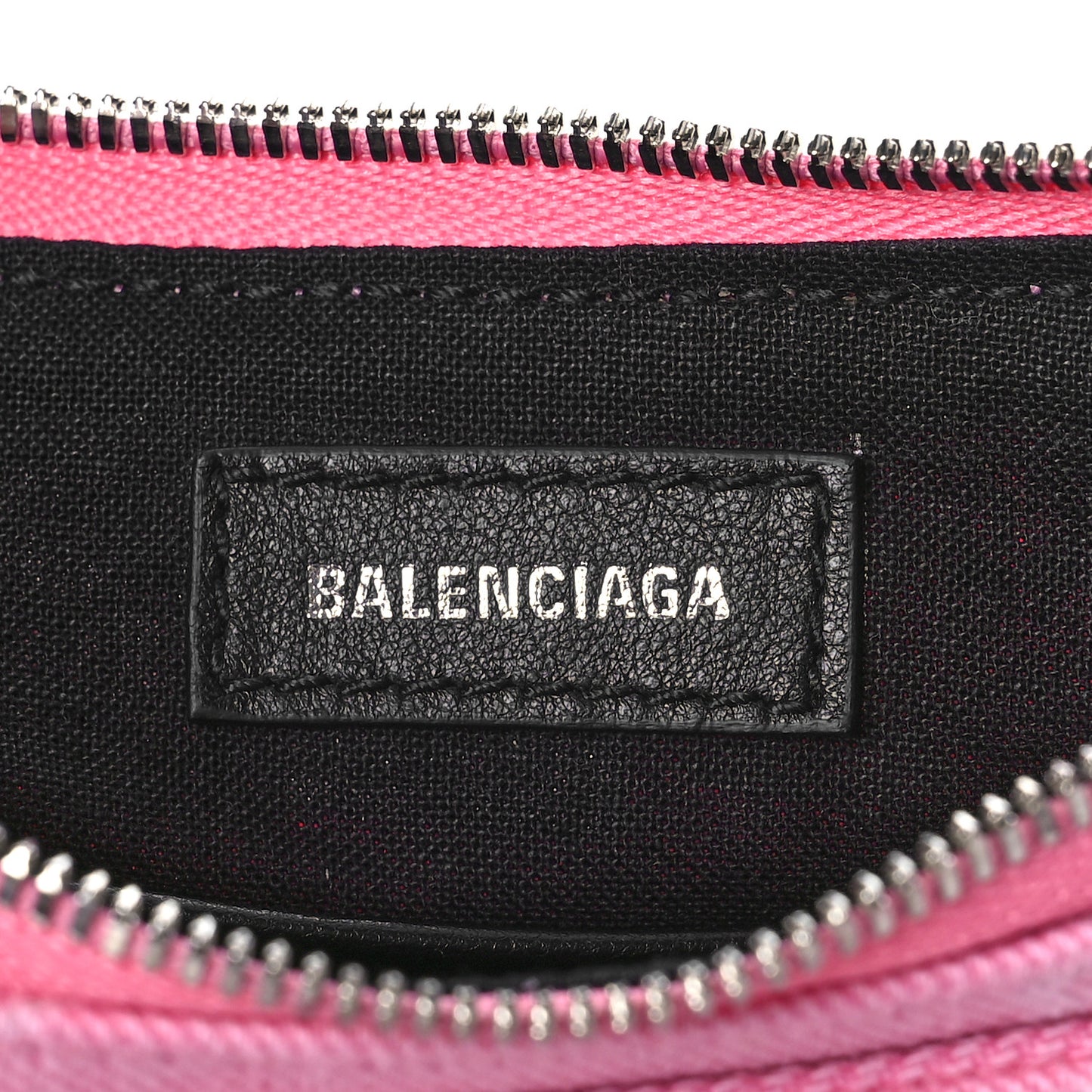 Washed Denim BB Monogram Le Cagole Mini Purse With Chain Pink