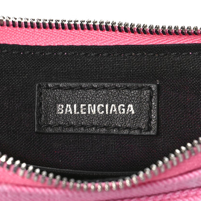 Balenciaga Washed Denim BB Monogram Le Cagole Mini Purse With Chain Pink 6 of 8