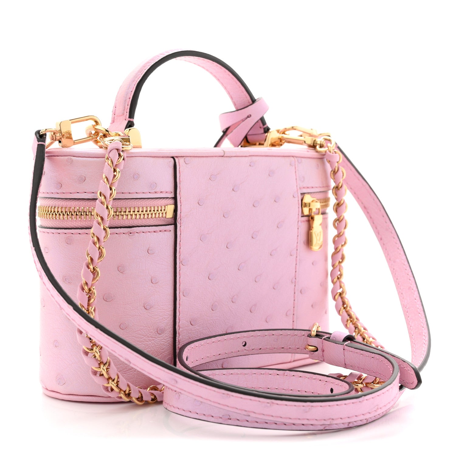 Louis Vuitton Ostrich Vanity Chain Pouch Pink 3 of 10