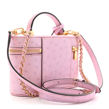 Louis Vuitton Ostrich Vanity Chain Pouch Pink 3 of 10