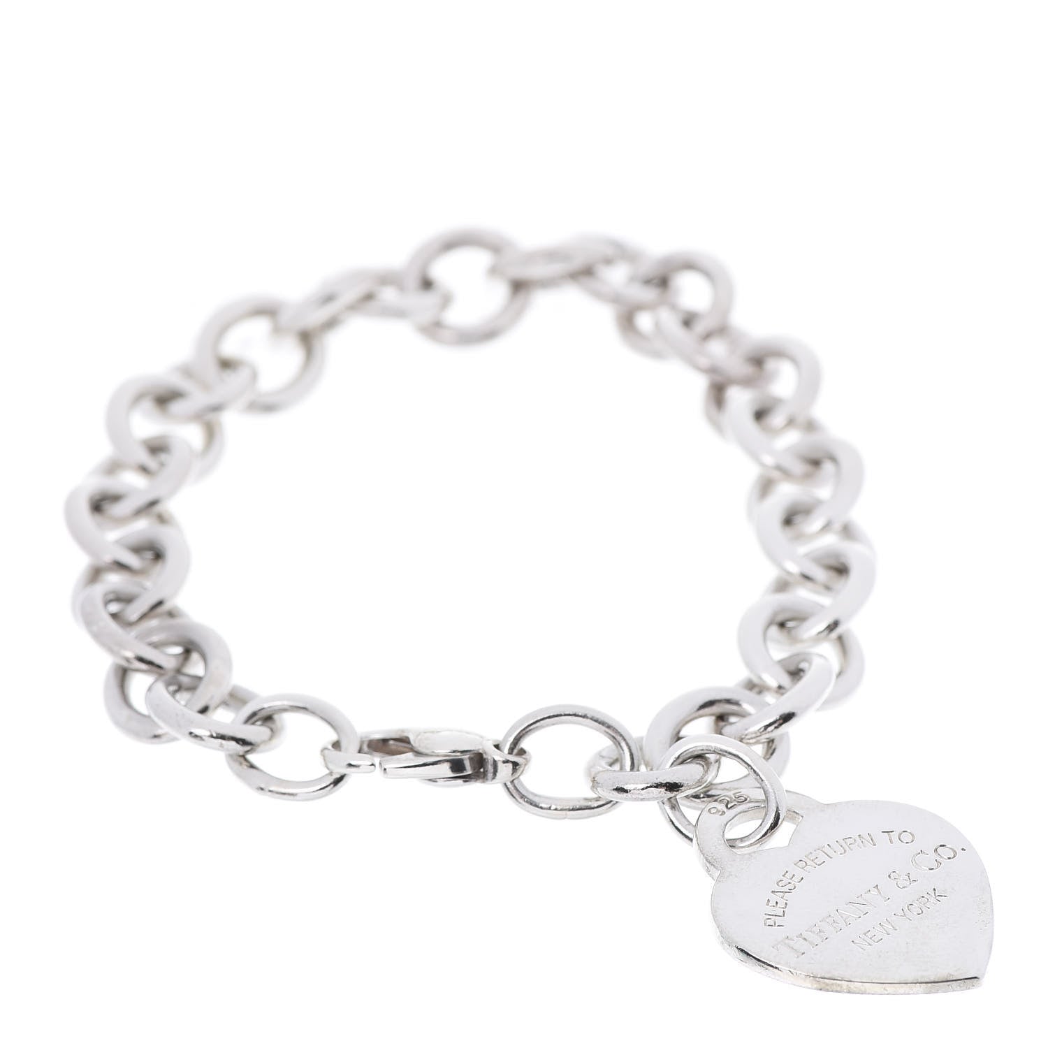 Tiffany Sterling Silver Return to Heart Tag Charm Bracelet 1 of 6