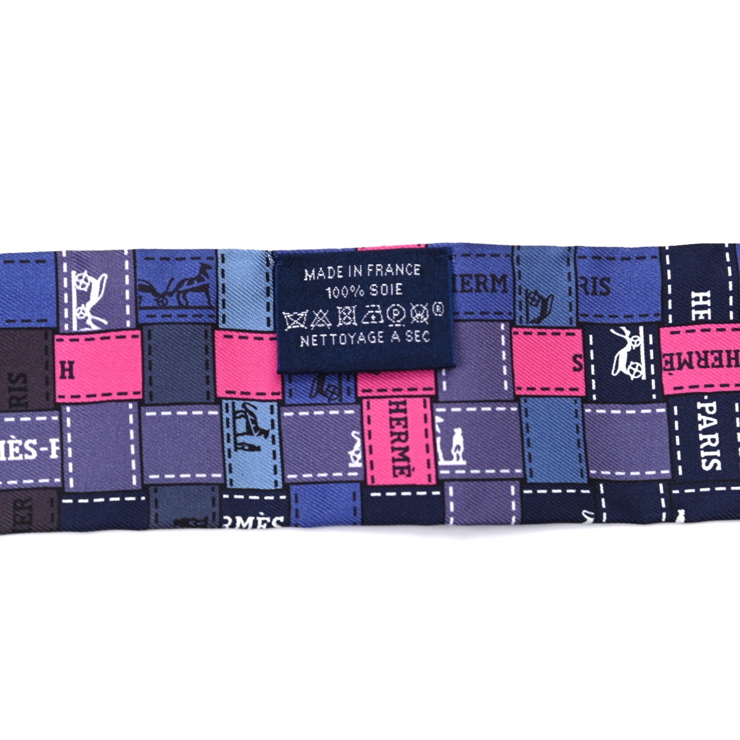 Hermes Silk Bolduc Au Carre Twilly Blue Jean Rose Vif Gris 4 of 4