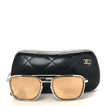 Chanel Metal Pilot Sunglasses 4241 Silver 9 of 9