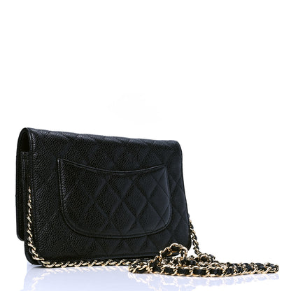 Chanel Caviar Quilted Wallet On Chain WOC Black 2 of 4