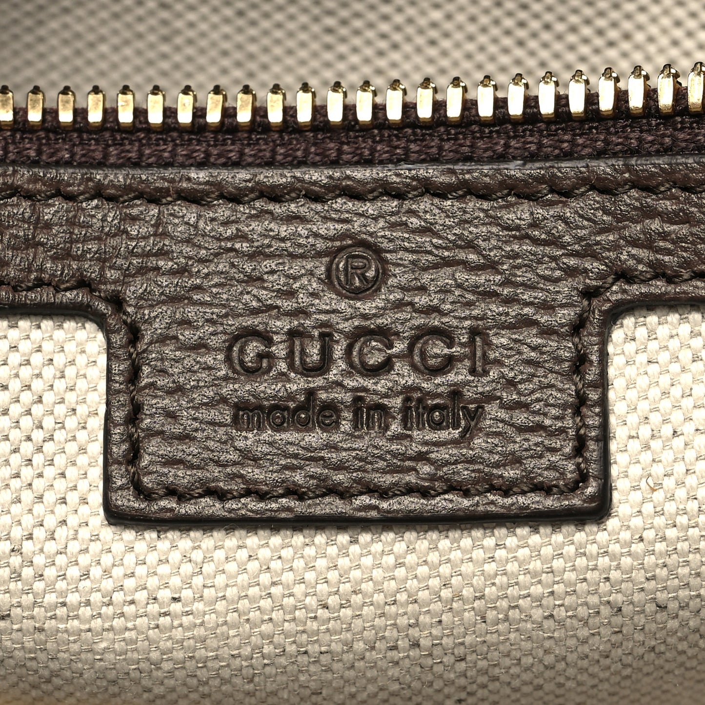 Monogram Jumbo GG Textured Dollar Calfskin Web Wristlet Messenger Bag Camel Ebony New Acero