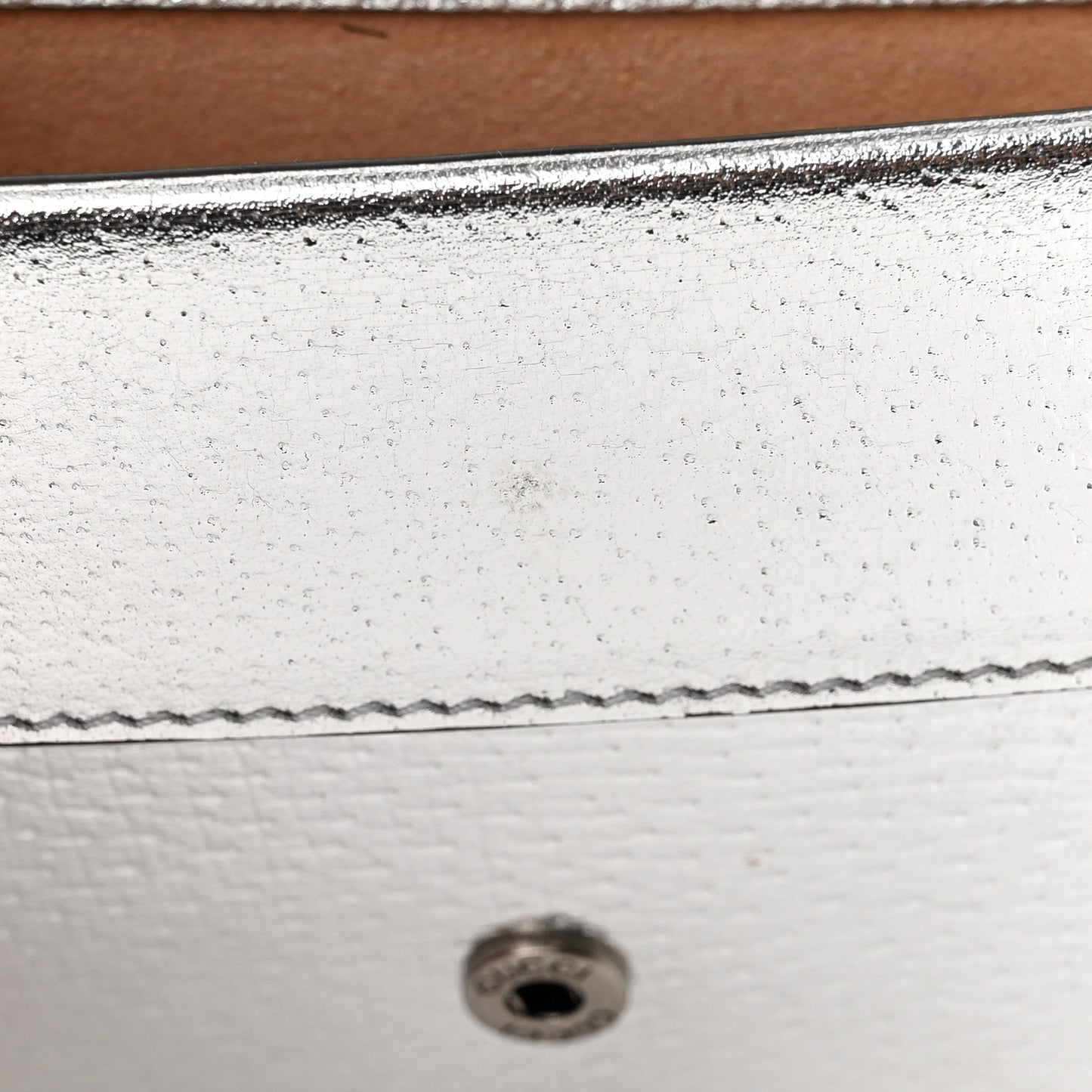 Metallic Calfskin Super Mini Dionysus Shoulder Bag Silver