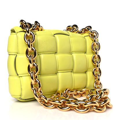 Bottega Veneta Lambskin Maxi Intreccio Padded Chain Cassette Crossbody Bag Seagrass 3 of 9
